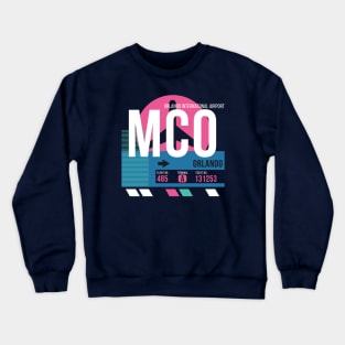 Orlando (MCO) Airport Code Baggage Tag Crewneck Sweatshirt